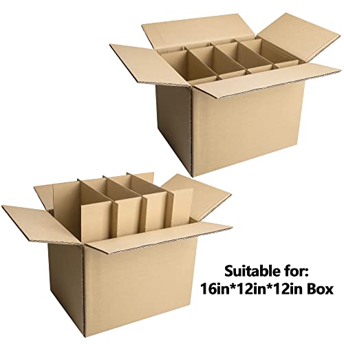 4 Sets Dish Packing Kit,Glass Dividers for Moving Boxes,Kitchen Dish Pack Kit with 30 pcs Foam Pouches Fits in 16x12x12" Box for Packing Shipping(Box Not Included) (4 Sets) - Thumbnail 3