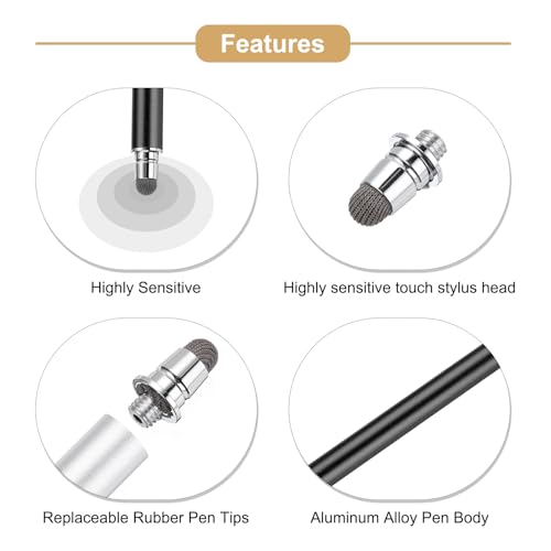 Stylets universels anti-traces pour écrans tactiles de téléphones et tablettes - 4