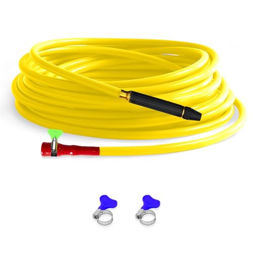 Cinagro 10 Meter 0.5 inch Heavy Duty PVC Garden Hose Pipe with Jet Spray Gun, Tap Adapter & 3...