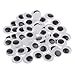 Produktbild B Baosity 1 Beutel Selbstklebend Wiggle Augen Runde Wiggle Kulleraugen Puppenaugen Kunststoffaugen - 20mm 60 Stück