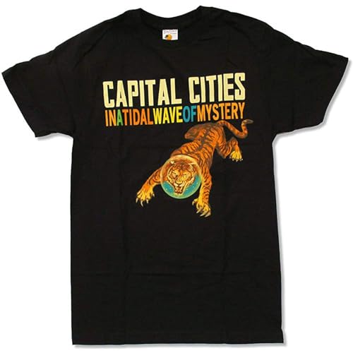 Photo de Capital Cities Tiger Men T Shirt in A Tidal Wave of Mystery Band Tee Black XL