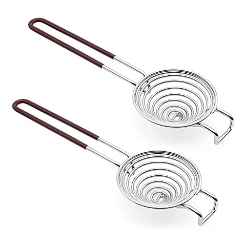 2 Pieces Kitchen Aid Baking Tool Stainless Steel Egg Separator Stainless Steel Egg Yolk Separator Egg Separator Egg Separator with Long Handle Separator Baking Tool Cover