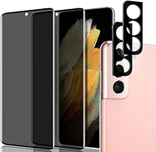 OnlyCase Store Tempered Glass for Samsung Galaxy S22 5G, Anti-Spy Privacy Screen Protector 3D Glass 9H Ultra Resistant Privacy Screen Protector and Rear Camera (2 + 2 Pieces)