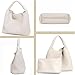 2025 Woven Tote Bag for Women with Purse, Extra Large Capacity Fashion Shoulder Hobo Underarm Bags, Large Woven Handmade Work Commuter Day Bags (White)