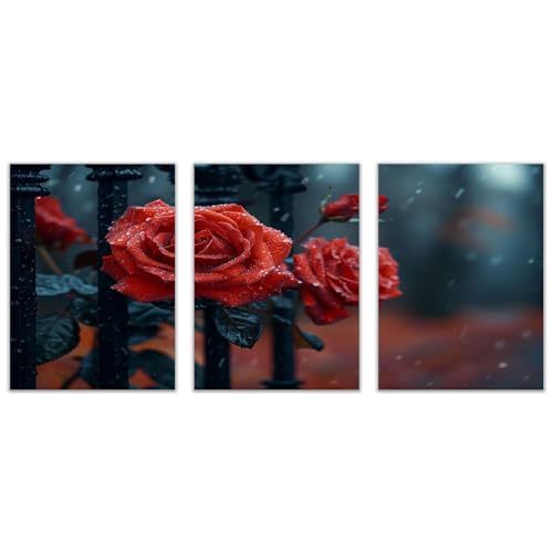 Art sur toile rose rouge DunPei pour sublimer votre salon moderne