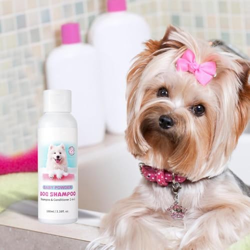 Shampoos e condicionadores de cães, shampoo e condicionador de cães,100ml Skin Brooming 2-in-1 Shamp