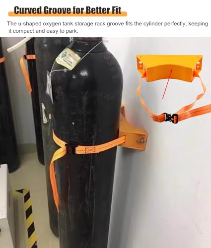 Estante de plástico ajustable para cilindros de gas con tornillo, soporte organizador para botellas de oxígeno, propano y acetileno en clínicas y hogares