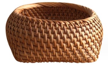 ベトナム籐 収納かご 雑貨かご 囲碁かご チェスかご 手編み卓上収納 仕上げ箱 おしゃれ かわいい 小物 雑貨 お菓子 飾り お菓子箱 (パターン：A（小さい）)