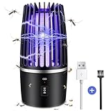 Lámpara Antimosquitos Eléctrico, 4000mAh Recargable Matar Repelente de Insectos Interior Exterior lampara Antimosquitos Anti Mosquitos Control de Plagas para Patio Trasero Camping