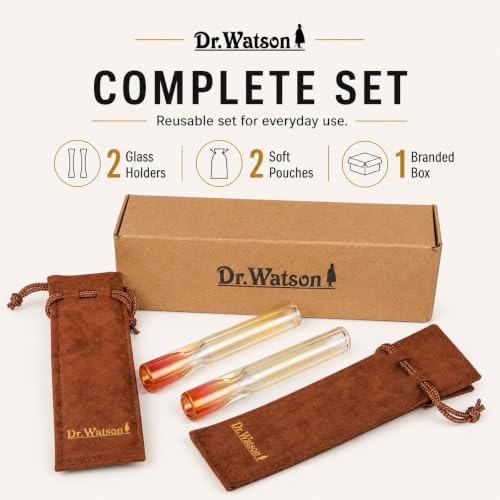 Boquilla hecha a mano Dr. Watson de cristal 7.6 cm para cigarrillos extra delgados 6