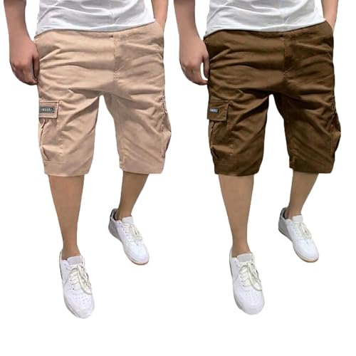 Image of Lymio Men Shorts | Men's Cargo Shorts | Regular Fit Casual Wear Short Pant for Men | Multi-Pocket Lightweight Cotton | Summer & Adventure Ready (SSM-S-05-08)