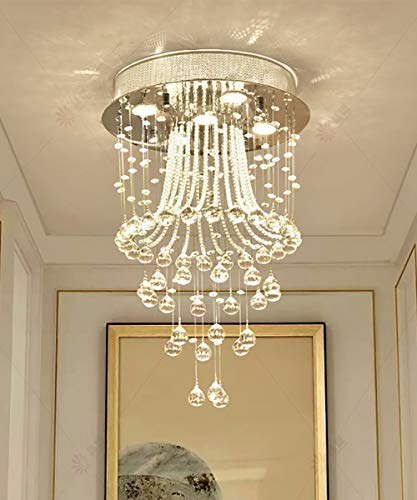 Luminaire de plafond en cristal de 40cm à large diffusion lumineuse - 6