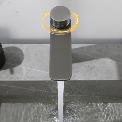 Grifo con sensor infrarrojo sin contacto en acabado gris elegante 6