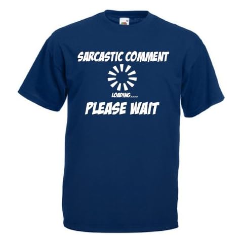 loltops Sarcastic Comment Loading Men's T-Shirt (X-Large, Navy) Cover