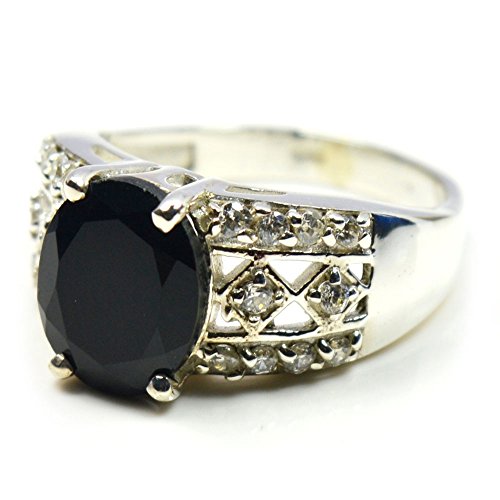 Bague mixte argent 925 ovale noir, le cadeau symbolique et intemporel à offrir