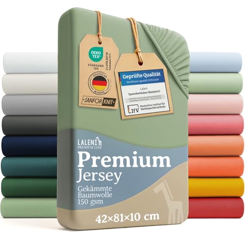 Laleni Premium Spannbettlaken 42x81 cm für Baby 2er Set | Oeko-TEX...