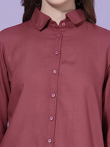 Image of OOMPH! Women's Cotton Regular Fit Floral Button Down Shirt