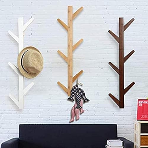 Perchero de pared tipo árbol de madera maciza para decorar el dormitorio 4