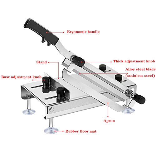 ZCM-JSDTWS Edelstahl Allesschneider,Fleischhobel Manuell, Hartknochenschneider Rindfleisch Hammel Knochen… – Bild 3