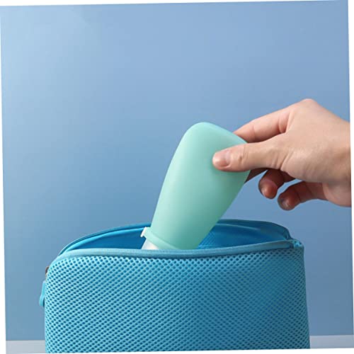 LALADEFIEE 2pcs Silicone Travel Lotion Bottles Leak Household Containers for Toiletries Refillable Travel Bottles in Soft for Sunscreen and Liquid Soap