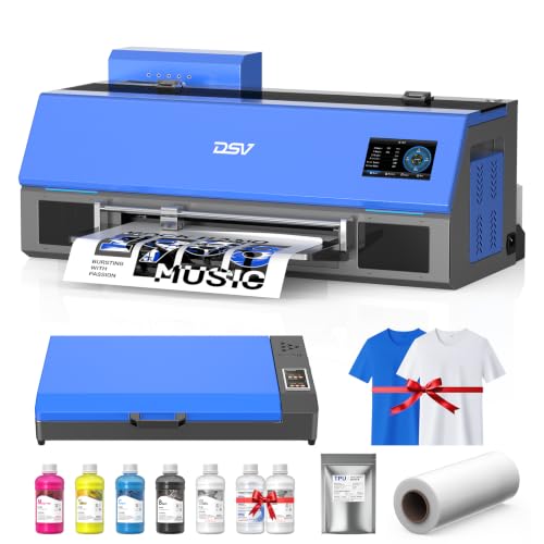 Image of DSV A3 i3200 DTF Printer, 2 Min /A3 Print, 720x3600 DPI, 2-Year Ink Included | 24 /7 Auto-Maintenance,2X Speed vs XP600,White Ink Circulation & Stirring System,Apparel Printer for DIY Business