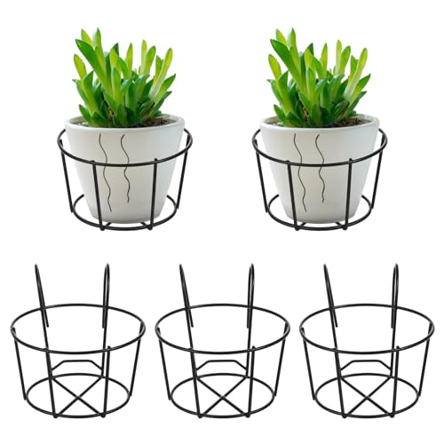 Cabilock Eisen Hängender Blumentopfhalter Runder Balkon...