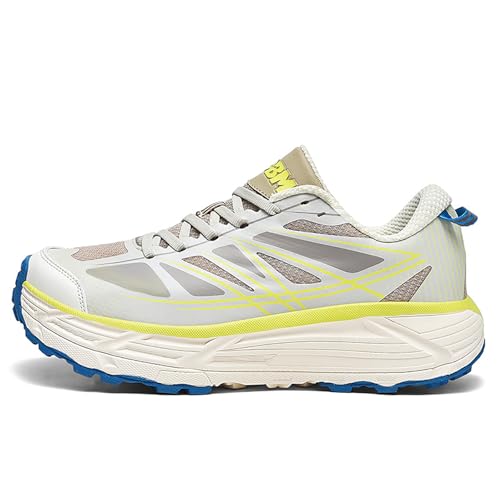 Hombres Running Sneakers Zapatos Plataforma cómoda amortiguado Altura Boosting Shoes para los Hombres Casual Walking Tenis Jogging Athletic Entrenadores,Caqui,41 EU