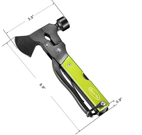 RoverTac Multitool Camping Accessories Survival Gear and Equipment 14 in 1 Hatchet with Knife Axe Hammer Saw Screwdrivers Pliers Bottle Opener Durable Sheath Gifts for Men Women - Thumbnail 7