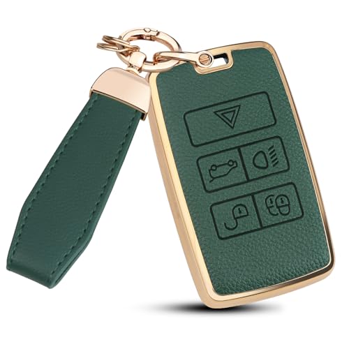 Funda de cuero Land Rover con llavero de alta gama y protección TPU