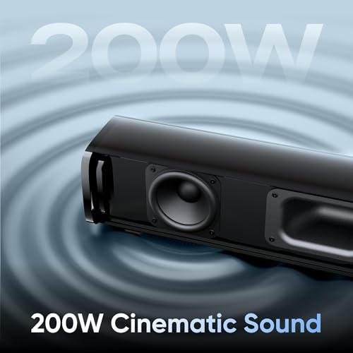 Image of Mivi Nex 200 Soundbar [New Launch], 200 Watts, 2.1 Channel System with Sound bar and Subwoofer, Nex PowerStage Audio, Multiple Input Modes, Made in India