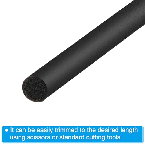 Image of PATIKIL 1 /8 Inch x 131.2 Feet Backer Rod, Foam Rope Caulk Crack Joint Filler Roll Seal Weather Strip for Home Construction, Black