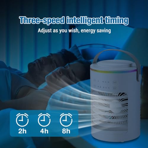 Ventilateur de climatisation USB à 3 vitesses avec batterie rechargeable - 6