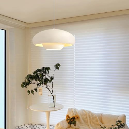 Lámpara de hongo LED colgante japonesa de hierro para mesa de comedor 6