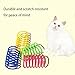 Calyuna Interactive Cat Spiral Spring Toy, Colorful Plastic Kitten Toys for Swatting, Biting, Hunting, 12 Pack