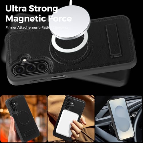 Image of Lunivop for Samsung Galaxy A17 5G Phone Case 6.7 inch PU Leather Black