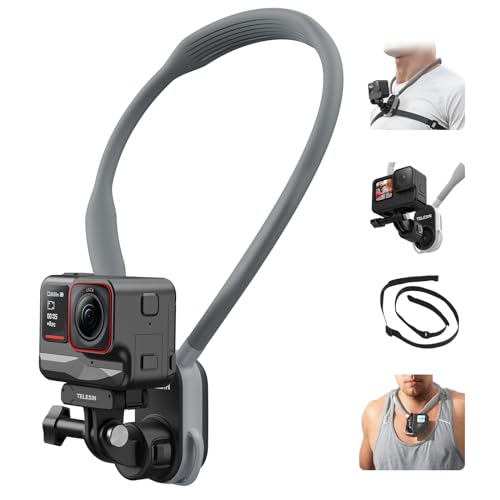 TELESIN S2 Plus Magnetic Neck Mount Quick Release with Fixing Chest Strap, Necklace Lanyard Holder for GoPro Max 13 12 1 - Detailed View