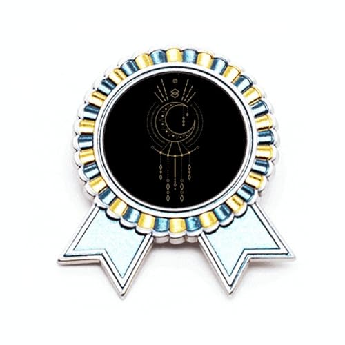 Broche totem d'alien lune de qualité en métal finition médaille de récompense