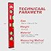 VNW 16-Inch Torpedo Level - 5 High-visibility Bubbles 2°/22.5°/45°/90°/180°,Level Tool with Rubber Endcaps and Aluminium Body, Flat View Viewing Window for Home Outdoor Measurements