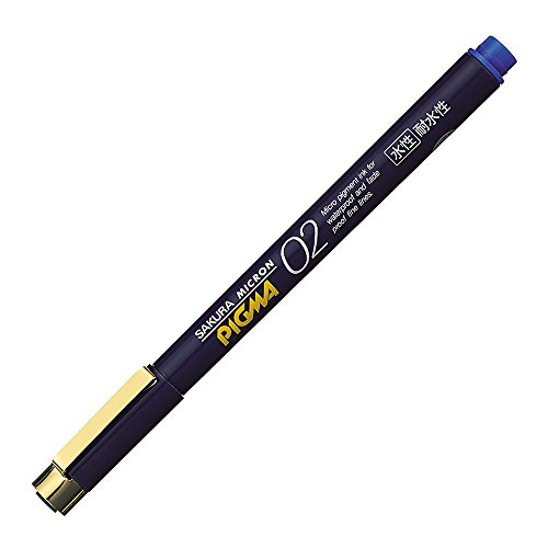 Sakura Pigment Ink Pen, Pigma Micron 02, Blue (ESDK02#36)