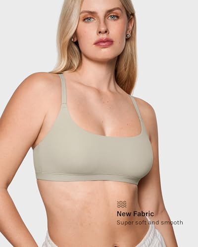 Image of INLYRIC Women's Inbarely Soft Racerback Bralette - Wireless Full Coverage No Padding Unlined Bralette
