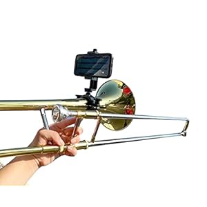 Gripophone Low Brass Lyre – Mount Your Phone to Trombone, Flugelhorn, Euphonium, Marching Baritone, Mellophone, and more! Made in USA!!, Black