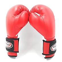 Boxing Bag Gloves in Vinyl 12oz RED Kickboxing, Grappling, Fighting Gloves, Muay Thai Training Gloves , Heavy Bag Speed Punching Gloves.