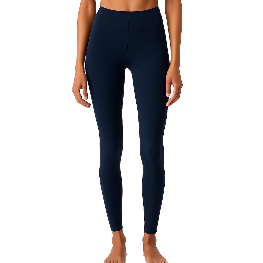 Lands' End Women’s Thermaskin Lightweight Baselayer Legging – Full Length Thermal Pant with Heat-Generating Fabric