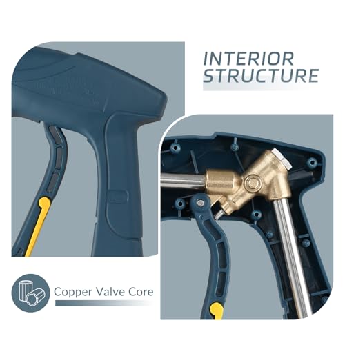 Image of Sooprinse High Pressure Washer Gun 3000 PSI Max, Power Washer Short Gun, High Pressure Spray Gun with 1 /4 Inch Quick Connector, M22-14