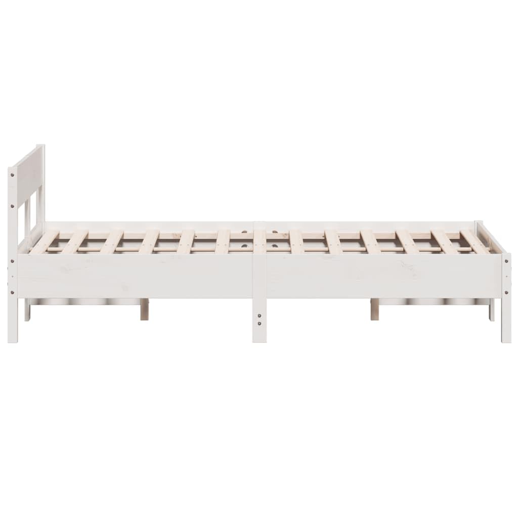 vidaXL Letto Senza Materasso Bianco 120x190 cm Legno Massello di Pino