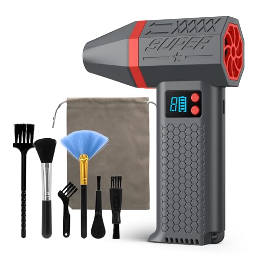 Electric Air Duster, Cordless Hair Duster, 3-Gear Adjustable Air ...