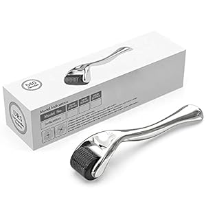 Derma Roller Microneedling Roller for Face Body – 540 Titanium Microneedle Roller w/Storage Case