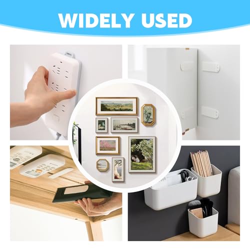 LLPT Klebestreifen | 24 Paar(48 Streifen) | Large 19 x 94 mm | Bilder-Montagestreifen Bilder Aufhängen Ohne Bohren | Klettband Selbstklebend | für Wandposter (LB19924) | Schwarz