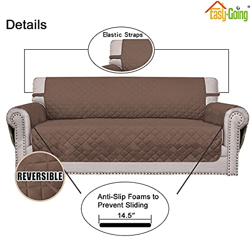 image for Easy-Going Reversible Couch Cover for 3 Cushion Couch Sofa Cover for D
