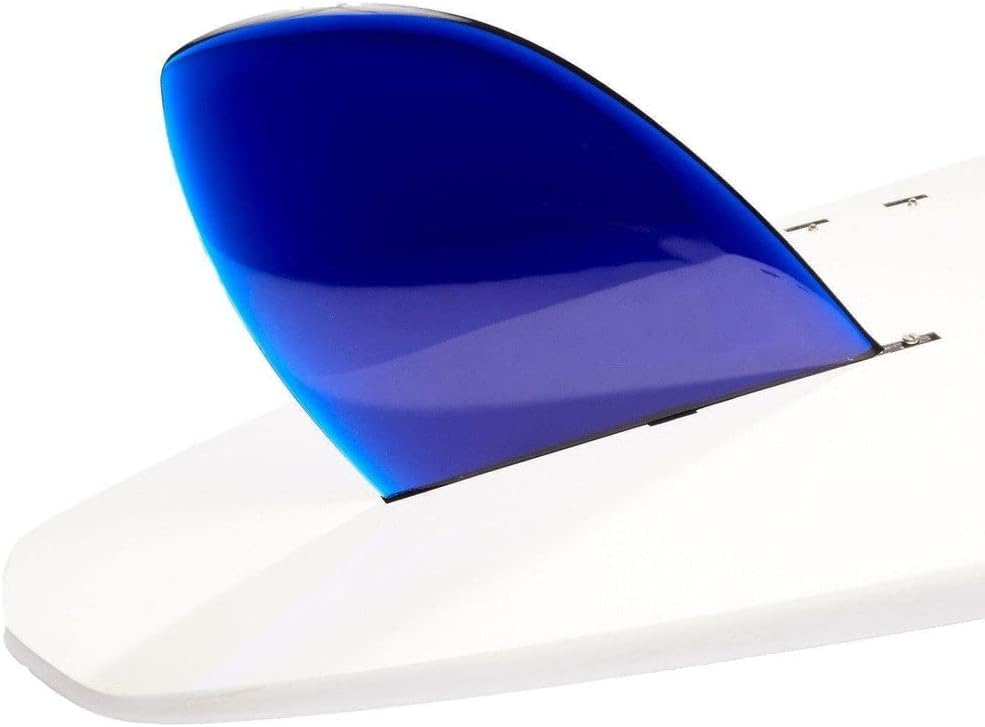 DORSAL Rudder Surf Fins for SUP Longboard Surfboard Center D-Fin Blue 8.5" Polycarbonate